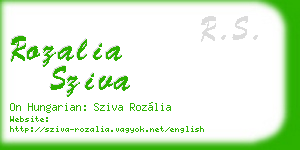rozalia sziva business card